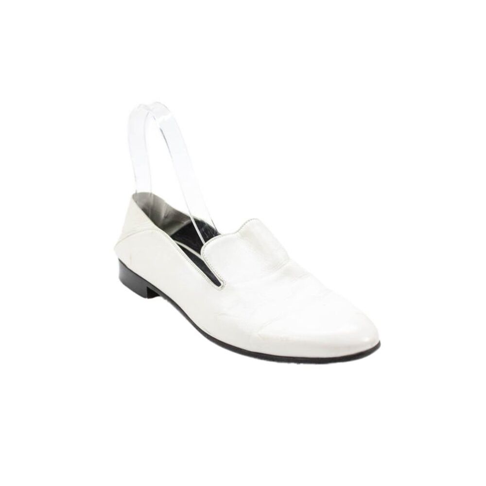 Alumnae Womens Leather Casual Loafers White Size 7